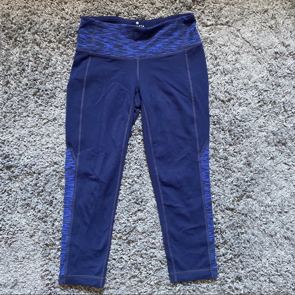 Athleta cropped leggings xs blue